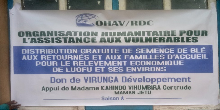 OHAV/RDC PROCEDE A LA DISTRIBUTION GRATUITE DES SEMENCES DE BLE A LUOFU AU SUD DE LUBERO